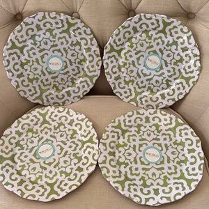 4 Melamine Dinner Plates by Waverly NWT